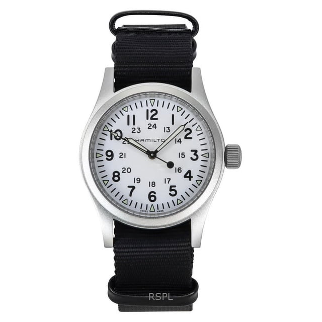 Hamilton Khaki Field Textile Strap White Dial Automatic H69439910 Men's Watch