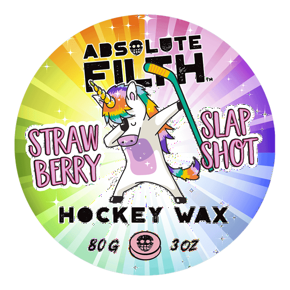 Absolute Filth - Hockey Wax - Premium Hockey Stick Wax for Maximum Grip & Protection (Strawberry Slapshot)