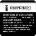 thumbnail image 4 of 1.00 Carat T.W. Round Diamond 14kt White Gold Bezel Stud Earrings, IGL Certified, Comes in a Box, 4 of 5