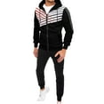thumbnail image 2 of guisaled Mens Tracksuit 2 Piece Hoodie Jogging Sweatsuits Sets Casual Color Block Patchwork Running Sportwear Workout Sets for Men, 2 of 6