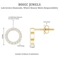 thumbnail image 5 of Rosec Jewels Lab Diamond Circle Earrings for Women - EF-VS Grade Diamond Stud Earrings for Valentines Day Gift, 18K Yellow Gold, 5 of 6