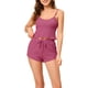 thumbnail image 1 of Conjuntos de pijama para mujeres INSPIRE CHIC, camisetas de punto con pantalones cortos, 2 piezas, ropa de dormir, M, rojo rosa, 1 of 5