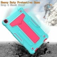 thumbnail image 3 of Galaxy Tab A 8.0" 2019 Case T290 T295, Allytech Heavy Duty Protection Multi Angle Viewing Stand Shockproof Kids Friendly Rugged Back Cover Case for Samsung Galaxy Tab A 8.0 2019, Aqua/Rose, 3 of 4