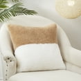thumbnail image 3 of Saro Lifestyle Luxurious Sheep Fur Down Filled Pillow with Two-Tone Elegance, 3 of 3