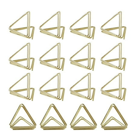 

30Pcs Triangle Shape Card Holders Wedding Table Number Holders Photo Holder Pictures Stand Clips for Anniversary Party