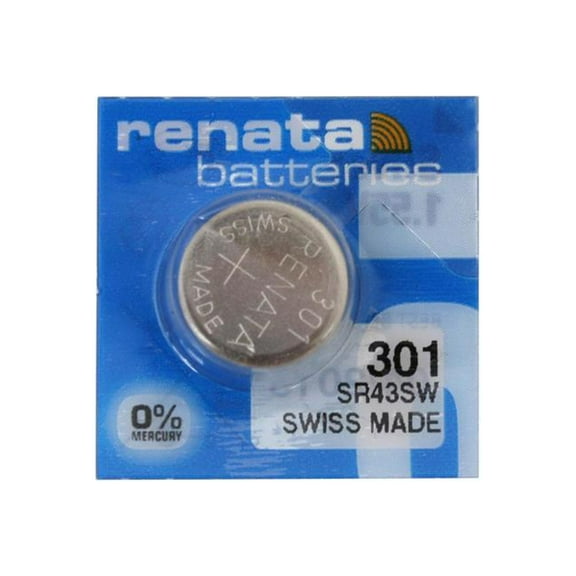 Renata #301 Silver Oxide Battery Priced Individually Sold In 5-Packs