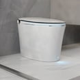 thumbnail image 6 of 1.28 GPF Tankless Elongated Smart 1-Piece Toilet in White with Heated Seat, Auto Flush, Foot Touch Control Flush, 6 of 15