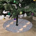 thumbnail image 2 of FMSHPON Christmas Trees Grey Xmas Christmas Tree Skirt Stand Mat for Holiday Party Decoration Indoor Outdoor 48 inches, 2 of 3