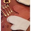 Town Talk Polishing Gloves, Cotton, 4-Count, Silver and Gold