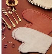 Town Talk Polishing Gloves, Cotton, 4-Count, Silver and Gold