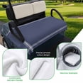 thumbnail image 5 of Golf Cart Seat Covers for 2 Seater, Pure Dark Blue Soft Microfiber Cart Seat Towel Blanket, Simple Solid Color Absorbent Breathable Non Slip Bench Seats Protector for Golf Course 51"x31", 5 of 9