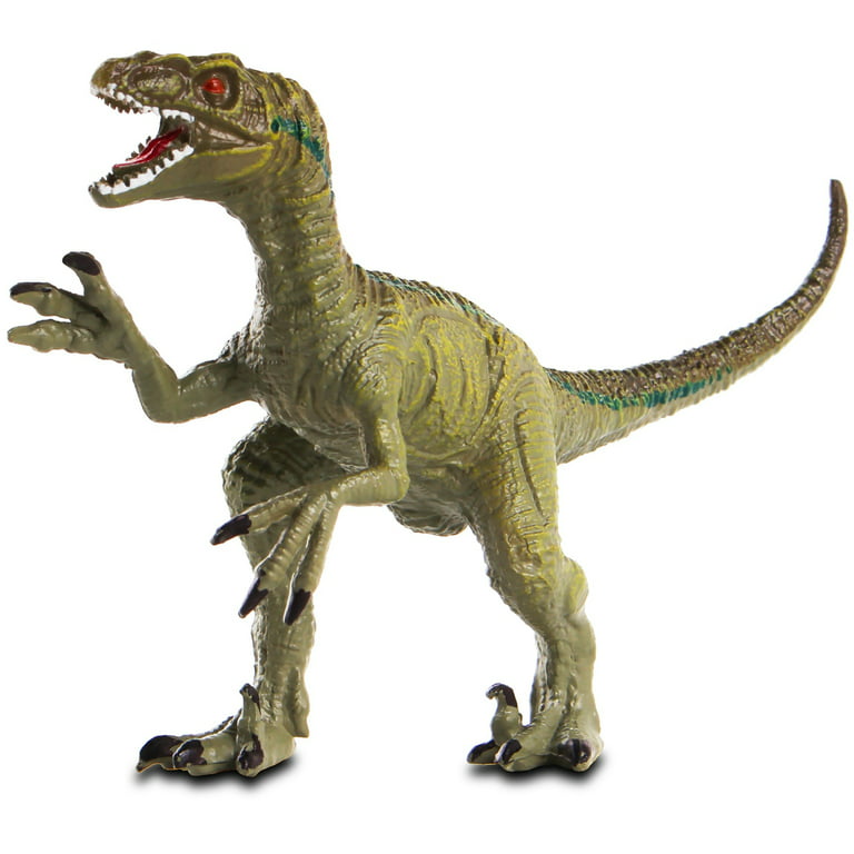 WowWorld: Set Dinosaurs NKOK Measure Medium Velociraptor, Long Triceratops, & Pachycephalosaurus, Includes T-Rex, 3.5”-5” 4-Pack Dinosaurs Poseable Playset & Between 8”-9.5” Tall