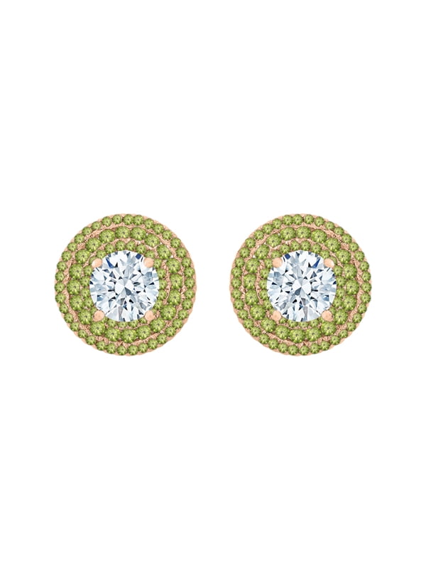 1/4 cttw Color GH, Clarity I1-I2 KATARINA Sapphire Floral Earring Jackets in 14K Gold
