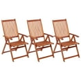thumbnail image 5 of vidaXL Patio Folding Chairs Camping Garden Lawn Chair Solid Wood Acacia Brown, 5 of 32