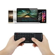 Mini Wireless Keyboard with Touchpad, Rechargeable Ultra Portable Bluetooth Keyboard and Mouse, Backlit Keyboard for HTPC, for PS3/4, Smartphones, PC, Tablet, TV Box, Windows, Black