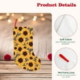 thumbnail image 4 of Goofa Artistic Zebra Print Sunflower for Christmas Stockings, 18inch Xmas Hanging Stocking Decorations for Christmas Party Family Decor, 4 of 7
