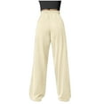 thumbnail image 3 of Pants for Women Woman Pants Casual Beige Work Pants for Women Lounge Pants for Women Women Trousers High Waisted with Pockets Womens Fall Pants, 3 of 8