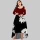 thumbnail image 2 of Vestido de fiesta de talla grande con cuello redondo y hombros descubiertos para mujer Fridja  NMB2193, 2 of 4