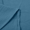 thumbnail image 5 of Liquidation! Uooqdmx Chemises en Lin pour Femmes, Chemises à Manches Courtes pour Femmes, Hauts Fluides pour Femmes, Blouse Col Rond Décontractée Coupe Ample Tunique, Hauts en Gaze pour Femmes, Bleu m, 5 of 5