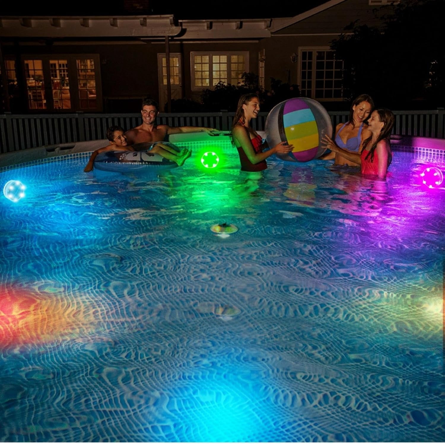 Solar Submersible LED Lights,Pool Lights,Small Underwater Lights with Suction Cups and Magnets,IP68 Water Proof Floating Pool Lights Decoration for Bathtub,Pond,Party