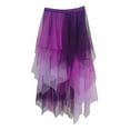 thumbnail image 4 of oqasdz Mesh Overlay High Waist Flowy Skirts for Women Elegant Sheer Layered A Line Midi Skirt for Versatile Party Evening Streetwear, 4 of 4