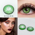 thumbnail image 1 of OVOLOOK lentes de contacto para miopía con dioptrías, lentillas de Color Cosplay para ojos, marrón, azul, rojo, verde, Halloween, uso anual, 2 unids/lote por par, 1 of 4