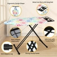 thumbnail image 4 of KDJ HOME Slieton Extra Large Adjustable Ironing Board with Hang Rail & Iron Rest, Floral Cover, 64x20x38, 4 of 8