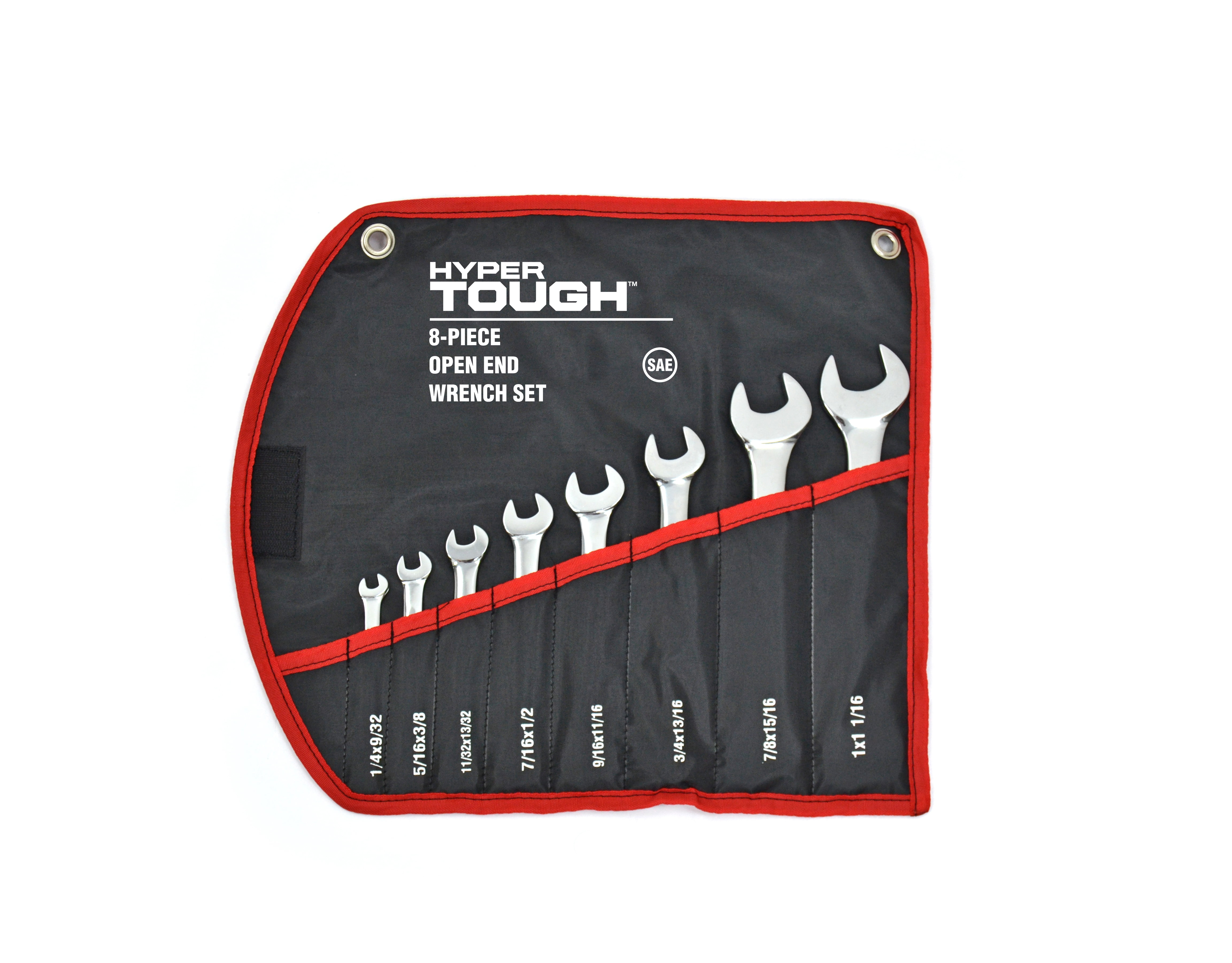Hyper Tough 8-Piece SAE Double Open End Wrench Set