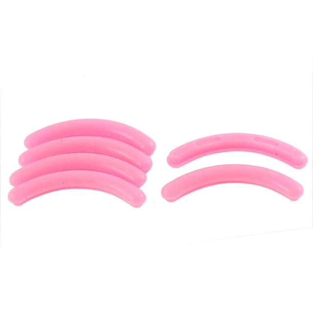 6 Pcs Pink Elastic Rubber Makeup Refill Eyelash Curler Pad for Lady