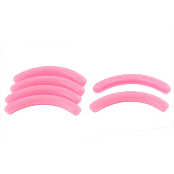 6 Pcs Pink Elastic Rubber Makeup Refill Eyelash Curler Pad for Lady