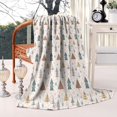 thumbnail image 2 of Beige Christmas Tree Pattern Blanket,Comfortable Soft Lamb Wool Throw Blanket,All Season,Warm Lightweight Blankets for Sofa Bed Couch Living Room Chair,40"x50", 2 of 4