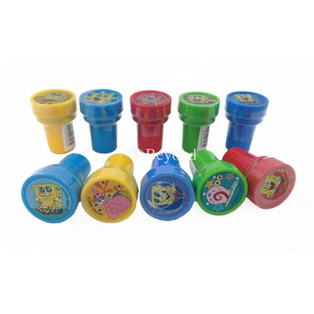 Spongebob Birthday Party Favors - 60 PCS Spongebob Self-inking Stamp Birthday Party Favors Stampers