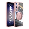 thumbnail image 6 of Allytechgroup Galaxy S24 FE Clear Case with Tempered Glass Lens Protector, Military Grade Shockproof Kickstand Anti-Yellow Anti-Scratch Bumper Phone Case Cover for Samsung Galaxy S24 FE, Pink, 6 of 9