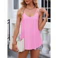 thumbnail image 5 of Gustave Women's Tank Tops Eyelet Embroidery Spaghetti Strap Shirts Scoop Neck Sleeveless T-Shirt Summer Casual Flowy Cami Blouse Loose Fit "Pink, 2XL", 5 of 6