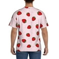thumbnail image 3 of Bixox Men's Strawberry Printed Short Sleeve Skinny Athletic T-Shirt, 3 of 6