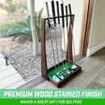 thumbnail image 5 of GoSports Premium Wooden Golf Putter Stand, Holds 6 Clubs, 5 of 5