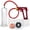 Red, variant on LeLuv® Premium Maxi Penis Pump w/ Red Handle, Silicone Hose | TPR Sleeve, Donut, 4 Constriction Rings | 9" x 2.125" Cylinder