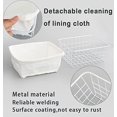 thumbnail image 2 of 4 Pack Wire Storage Basket with Removable Cloth Liner,Metal Mesh Baskets Open Storage Bins with Handles for Kitchen, Pantry, Closet, Laundry Room, Cabinets, Desktop Storage box (White), 2 of 8