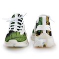thumbnail image 4 of Gold Chains Tropical Leaves Pattern Walking Shoes for Men Woman Lightweight Tennis Fashion Elastic Sports Shoes Cushion Basketball Shoes, 4 of 8