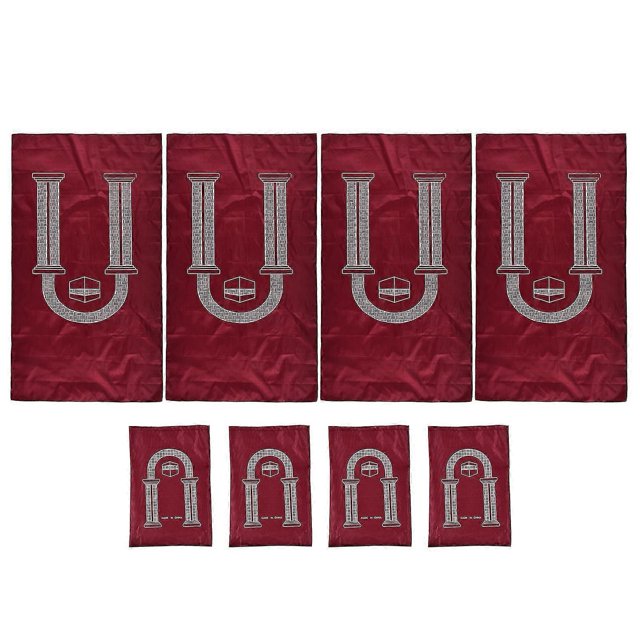EidMubarakPrayerBlanket-LightweightPortableWaterproofPU-4Colors-4Pcs-HomeOfficeTravel(Red)