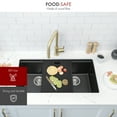 thumbnail image 3 of 18" Black Wood Fiber Workstation Cutting Board, 3 of 11
