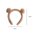 thumbnail image 2 of Cute Non-slip Hair Accessories Bear Ear Cartoon Headband Plush Hair Bands Hair Hoop KHAKI, 2 of 8