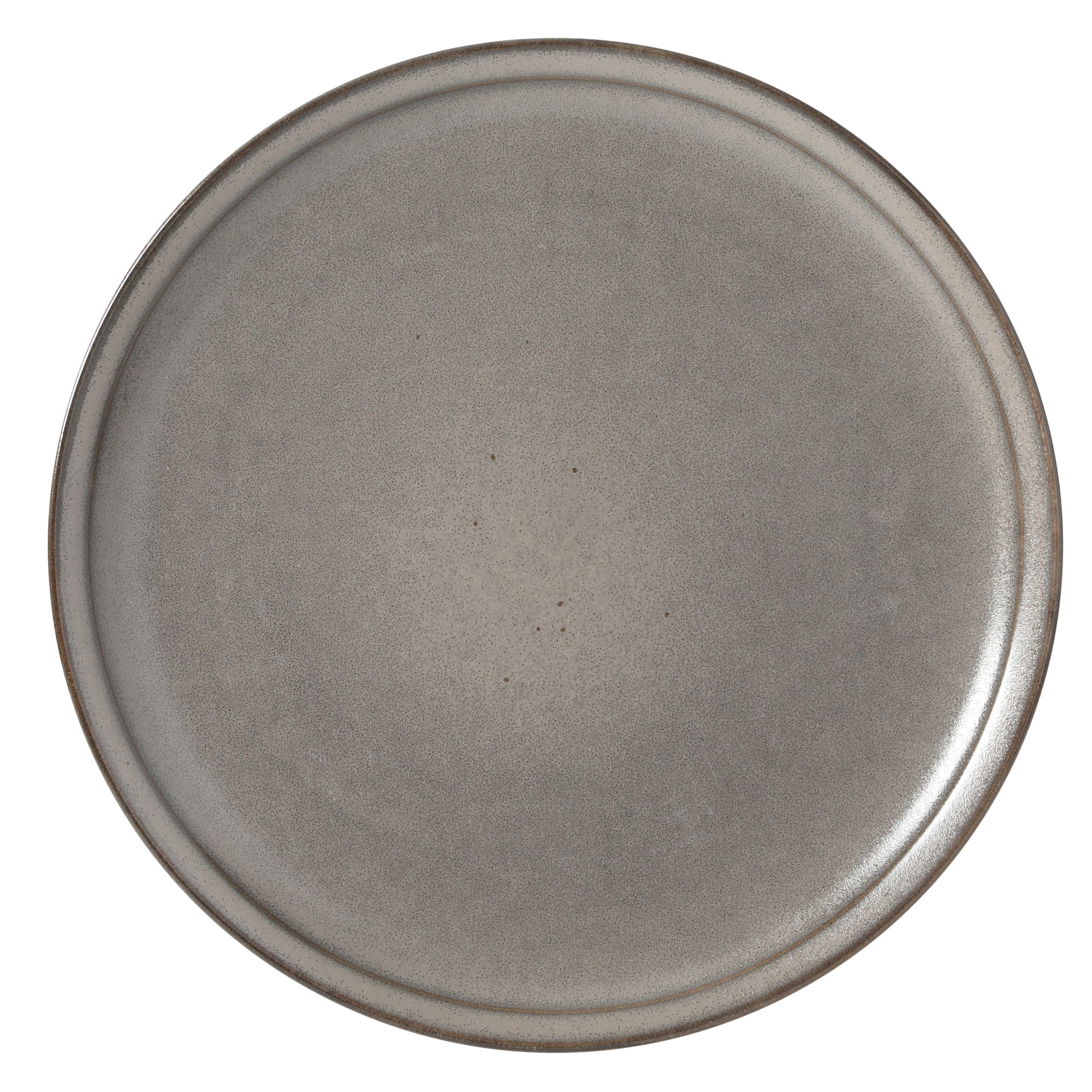 Gibson Elite Beckett Stoneware Reactive Glaze 16 Piece (Service for 4) Plates and Bowls Dinnerware Set - Grey