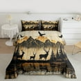 thumbnail image 2 of Homewish Jungle Wildlife Bedding Comforter Set,Natural Landscape Mountain Pine Twin Comforter Sets,Rustic Western Cowboy Bedding Set For Teens,Super Cozy Room Decor Reversible,2pcs, 2 of 8