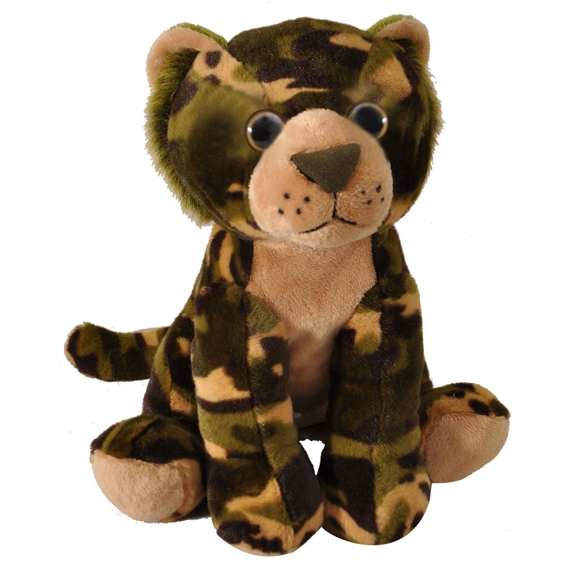 Green Camo Tiger 12 inch Stuffed Animal by The Petting Zoo (415140