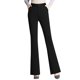 thumbnail image 1 of Pantalones rectos de cintura alta para mujer - Poliéster, cintura elástica, bolsillos - Pantalones informales para todas las estaciones, 1 of 2