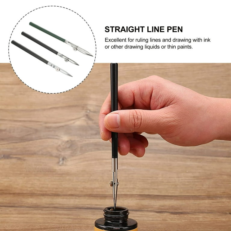 3pcs Adjustable Straight Line Pen Art Ruling Pen Drawing Tool for Masking  Fluid Fine Lines(Size L,Size M, Size S,1pc for Each One ) 