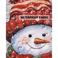 thumbnail image 5 of Pack of 2 Outdoor Pillow Covers, Christmas Snowman with Cap Xmas Tree Snowflake Grey Waterproof Square Throw Pillowcase Cushion Decorative Pillow Covers for Couch Patio Tent, 20x20 in, 5 of 6