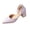 Exquisite Shoes - Purple, variant on Samdudou Womens Pumps Closed Toe Pointed Toe Low Chunky Block Heel Shoes Elegant D'Orsay Cutout Adjustable Ankle Strap Classic Office Work Footwear