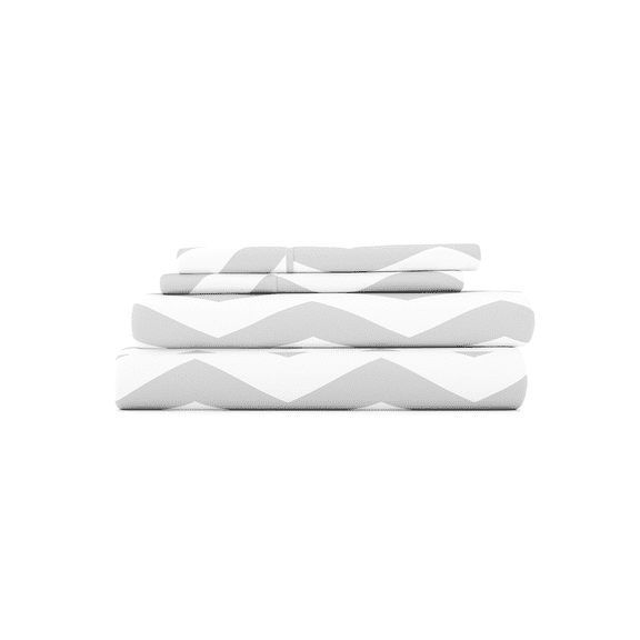 Ultra Soft 4-Piece Bed Sheets Set - Gray Arrow Printed Sheets for Queen Bedding by Comfort Canopy